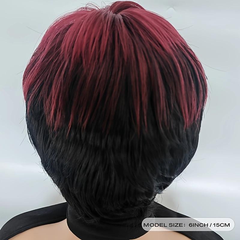 Stylish Reddish Straight Bob Wig for Women - Glueless Pixie Cut Hairpiece for Short Hair4