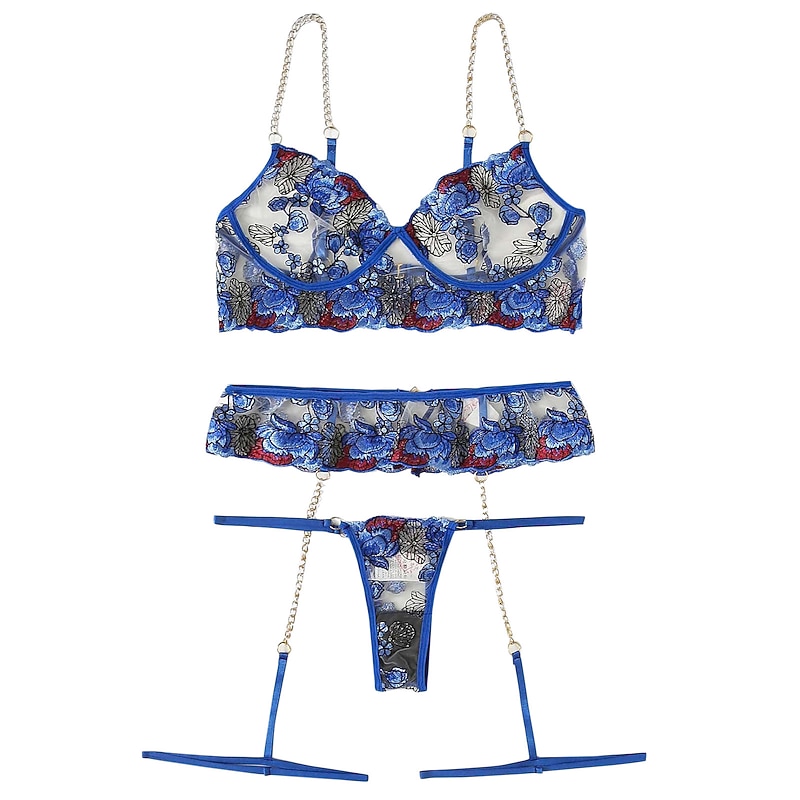 Women's Print Sexy Garters & Suspenders Sexy Bodies Nightwear - Jacquard Sexy Lingerie Set Home Outfits2