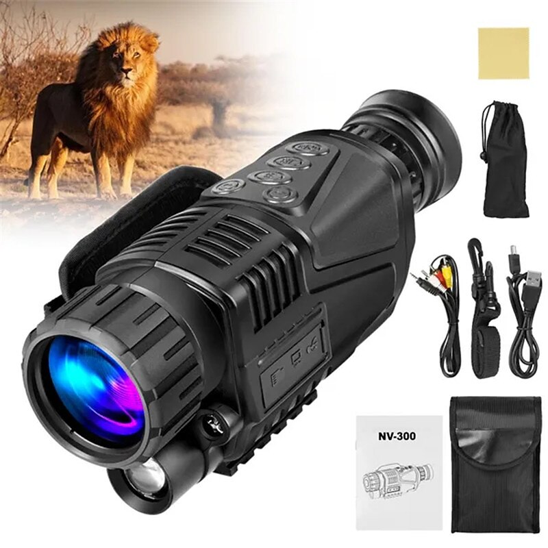 Digital Night Vision Infrared Monoculars with 1.5 TFT LCD and IR Camera - 640 X 480 Image Resolution for Recording in HD2