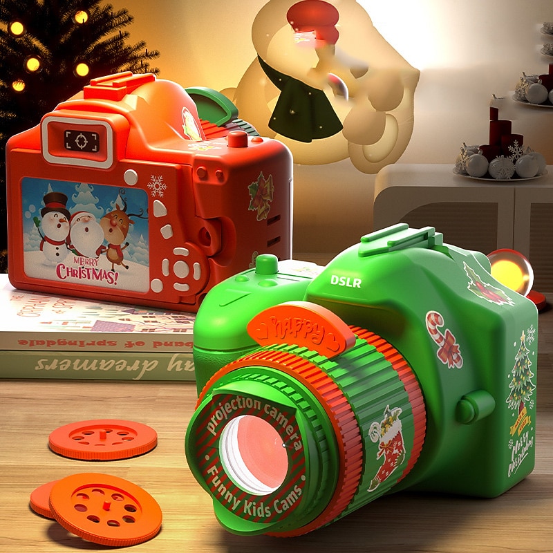 Christmas Camera Projector Decorative Atmosphere Glowing Toys Children's Christmas Day Toy Gifts for Christmas Gifts