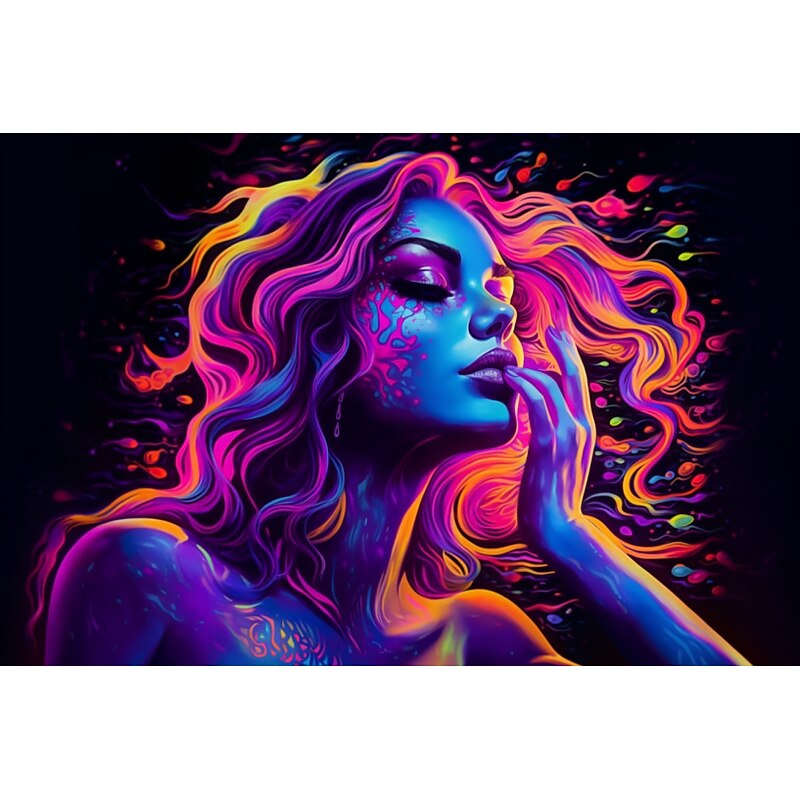 People Wall Art Canvas Beautiful Colorful Woman Prints and Posters Abstract Portrait Pictures Decorative Fabric Painting For Living Room Pictures No Frame3