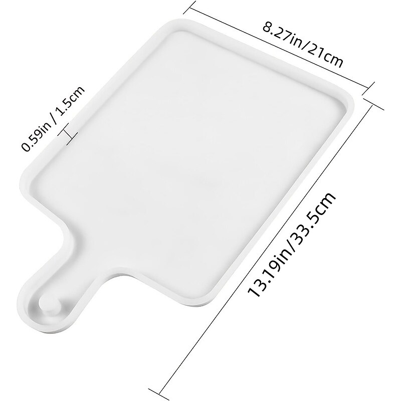 Resin Silicone Tray Molds Casting Mold For Epoxy Resin DIY Resin Large Serving Rectangle Shape Handle Board For Home Decoration-Crafting Agate Geode Rolling Tray2