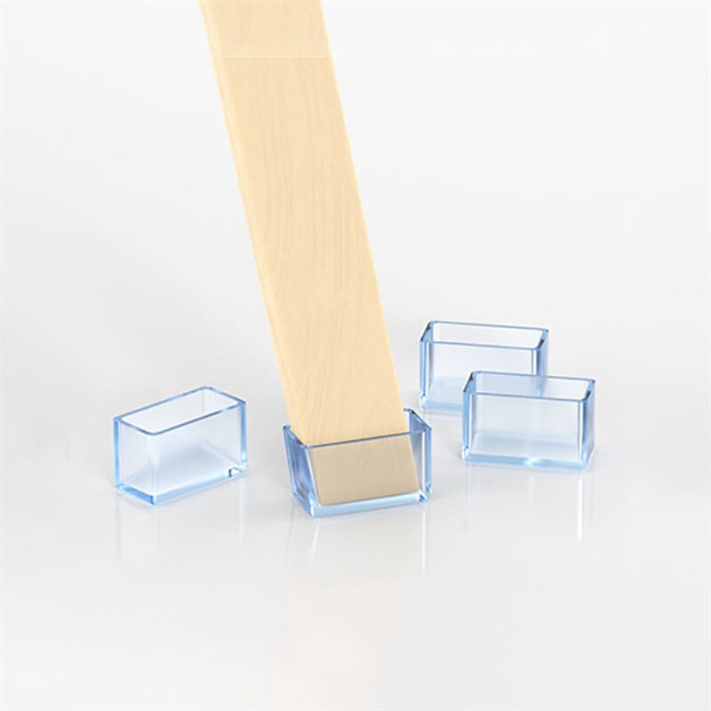 8PCS Table Chair Leg Mat Transparent Silicone Non-slip Table Chair Leg Caps Foot Protection Cover Pads Wood Floor Protectors2