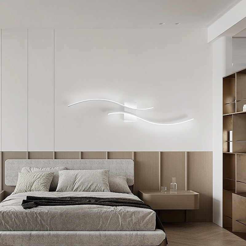 Modern Arc Wall Light Remote Control Operation, Dimmable 2700-5000K, 15W, Ideal for Living Room and Bedroom Decor 110-240V2