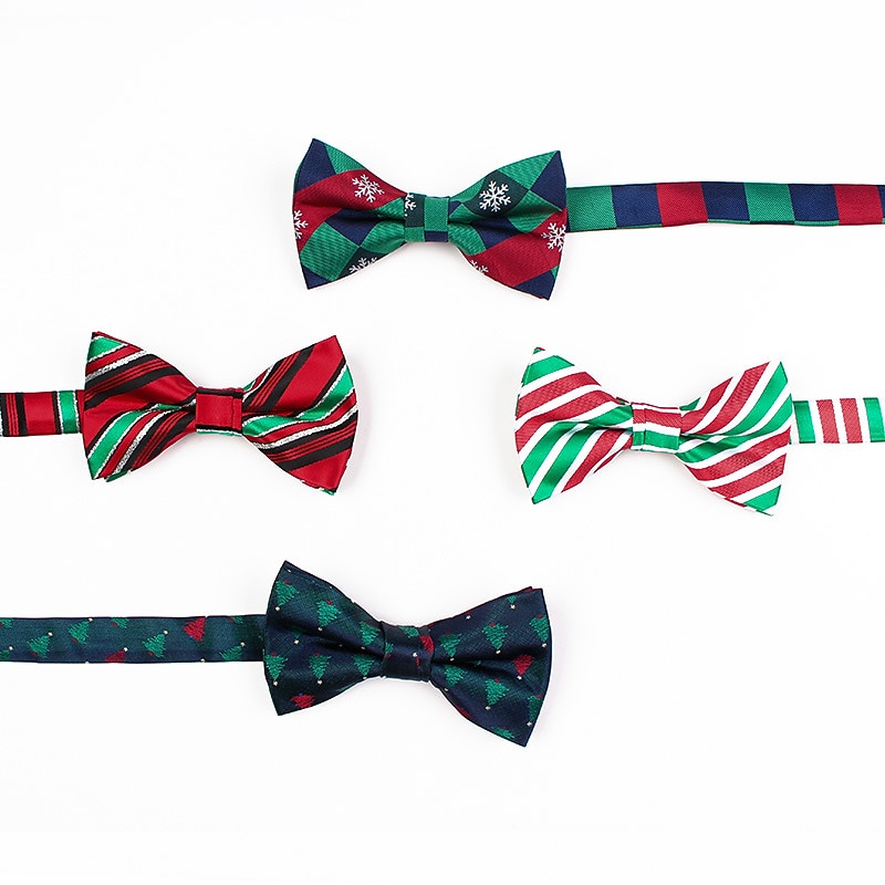 Santa Claus Christmas Bow Tie Men's Women's Stylish Christmas Cravat3