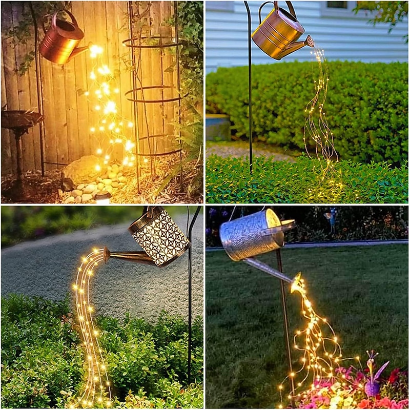 Solar Waterfall Lights – 100LED Outdoor Waterproof Fairy String Lights for Outdoor Garden, Tent, Christmas & Holiday Party Decor2