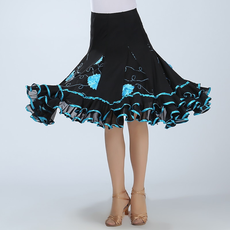 Activewear Skirts Printing Ruffle Splicing Women's Performance Training High Spandex4