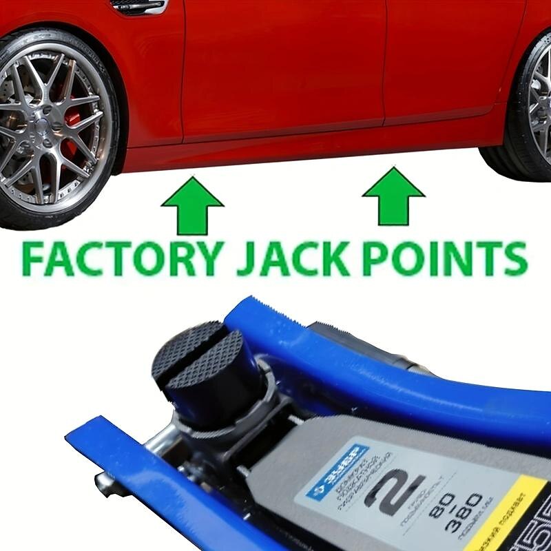 1pc Multi-Purpose Durable Rubber Jack Pad for Enhanced Car Stability, Safety & Paintwork Protection - Easy to Use3