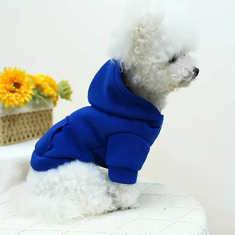 Dog Cat Hoodie Sports & Outdoors Casual Winter Warm Breathable Soft Washable Comfortable Outdoor Casual Daily Dog Clothing for Bichon Frise Pomeranian Baby Pet Papillon Small