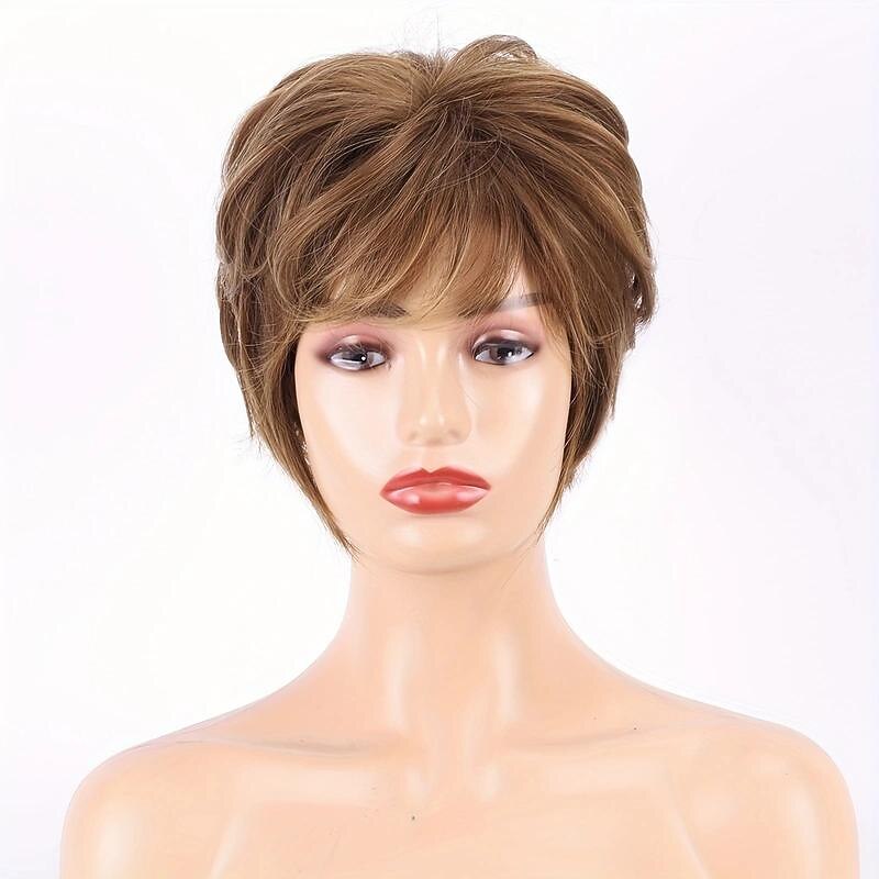 Short Curly Wavy Wig Synthetic Hair Layered Shaggy Wigs Pixie Cut Wig For Women Ladies Heat Resistant Party Cosplay Use 12 Inch3