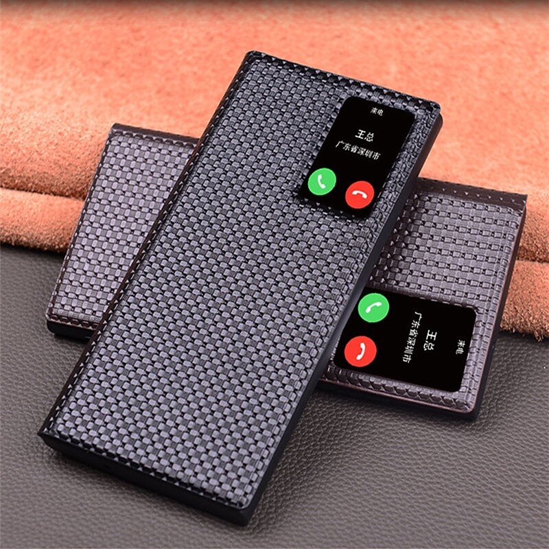 Phone Case For Samsung Galaxy S23 Ultra S22 Ultra Flip Cover Auto Sleep Wake Magnetic Warm Genuine Leather3