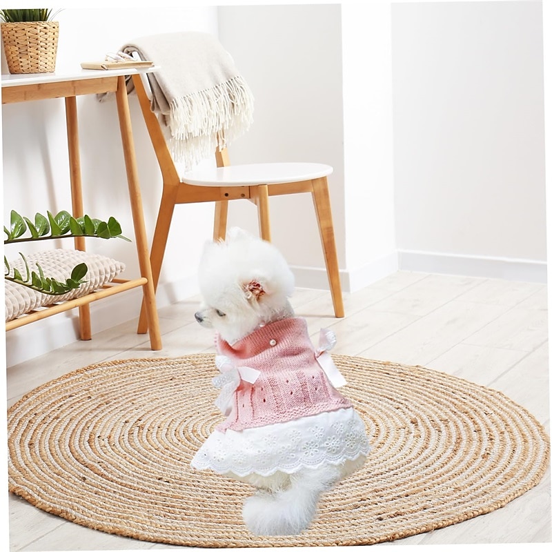 Dog Cat Sweater Dress Jumper Elegant Adorable Winter Breathable Soft Washable Comfortable Outdoor Casual Daily Dog Clothing for Bichon Frise Pomeranian Baby Pet Papillon Small4