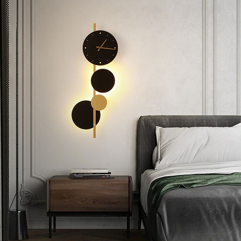 Wall Sconce Wall Lamp Clock Wall Lamp, Bedroom Bedside Living Room Background Wall Decorative Wall Hanging Lamp Wall Light