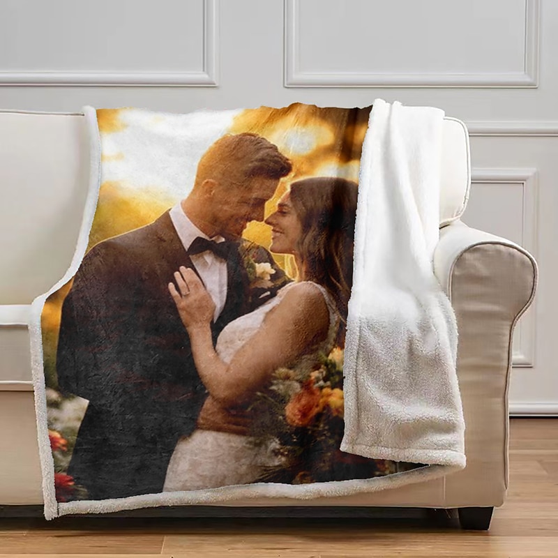 Custom Sherpa Blankets with Photos Personalized Couples Gifts Customized Picture Blanket I Love You Gifts Birthday Gift for Wife Husband Girlfriend Boyfriend3