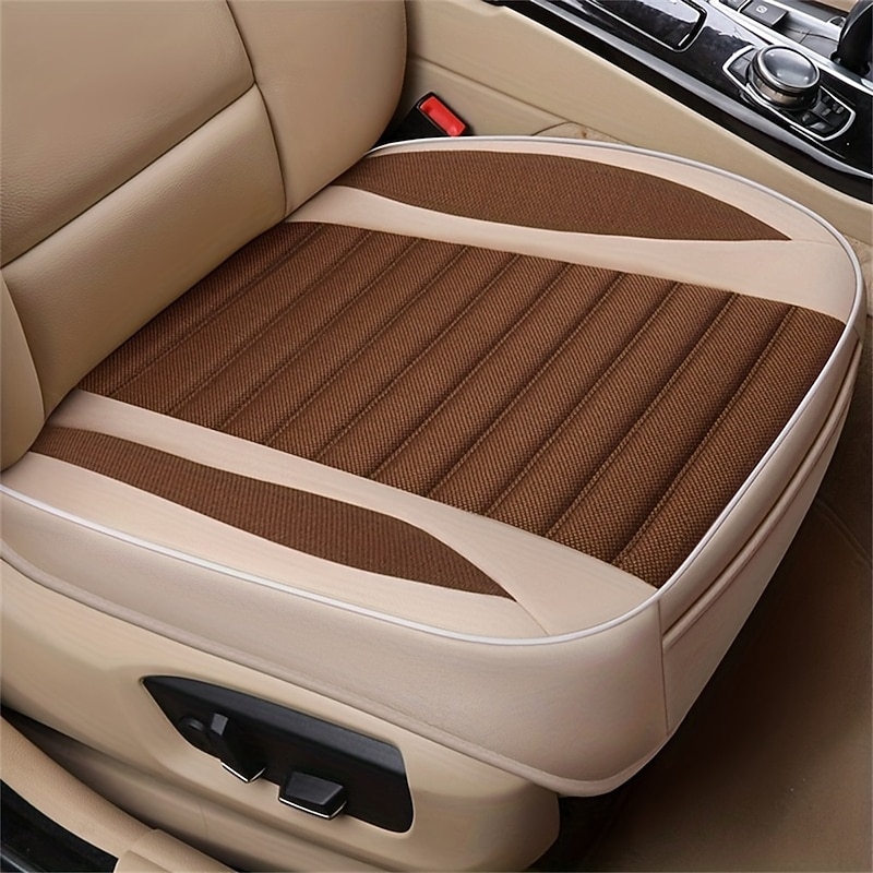 Car Seat Cover Full Cover Flax Cushion Seasons Universal Breathable For Most Four-Door Sedan Suv Ultra-Luxury Car3