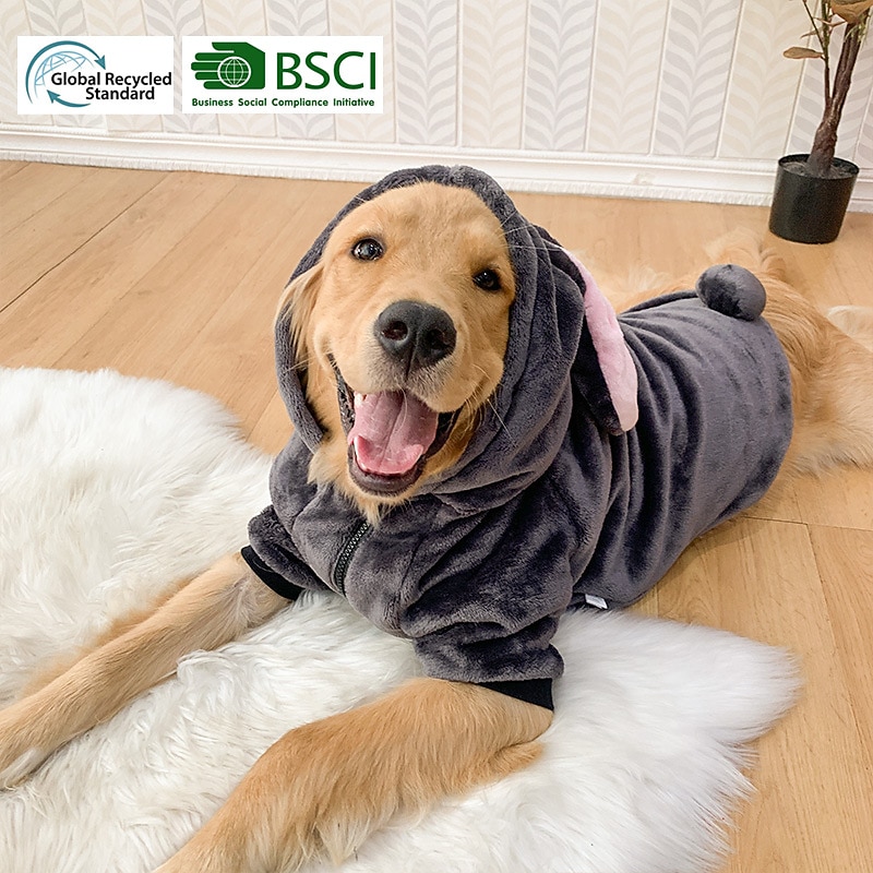 Big Dog Clothing Autumn And Winter Golden Hair Medium Sized Big Dog Bsci Certification_ Grs Regeneration Certification
