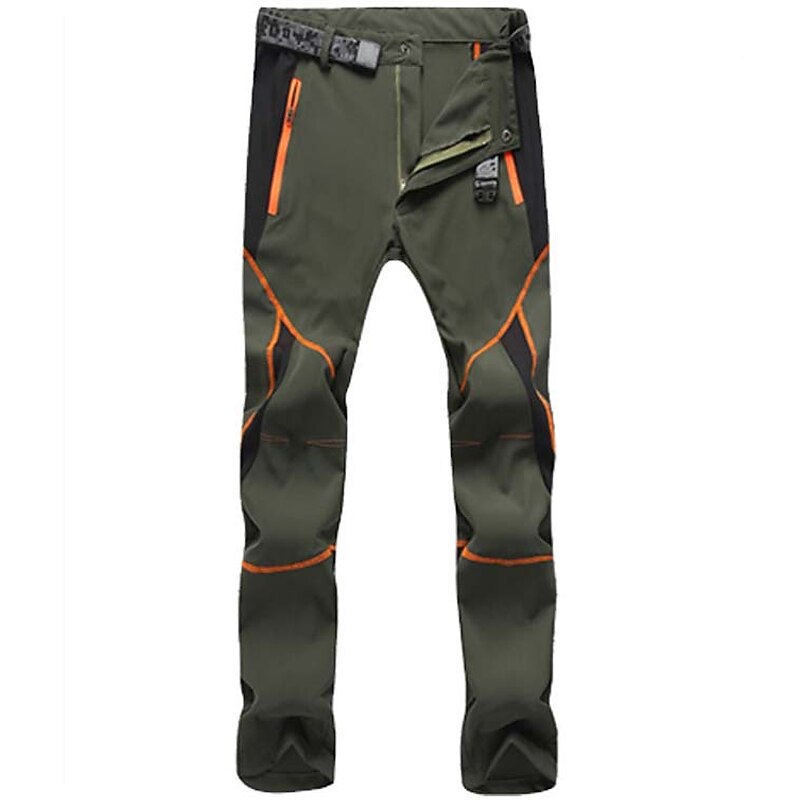 Men's Cargo Pants Cargo Trousers Hiking Pants Buttons Elastic Waist Zipper Pocket Color Block Comfort Breathable Casual Daily Holiday Sports Fashion Black Army Green3