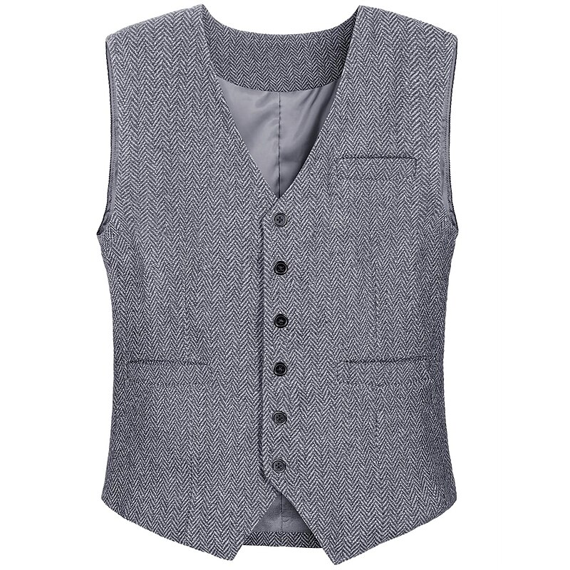 Retro Vintage Roaring 20s 1920s Outfits Vest The Great Gatsby Gentleman Fancy Dress Men's Halloween Carnival New Year Carnival Party / Evening Masquerade Adults' Cravat Vest More Accessories All3