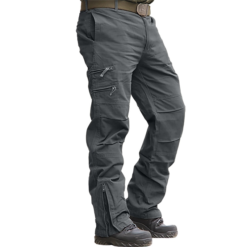 Men's Cargo Pants Tactical Pants Zip Leg Plain Comfort Breathable Camping & Hiking Workout Black Army Green3