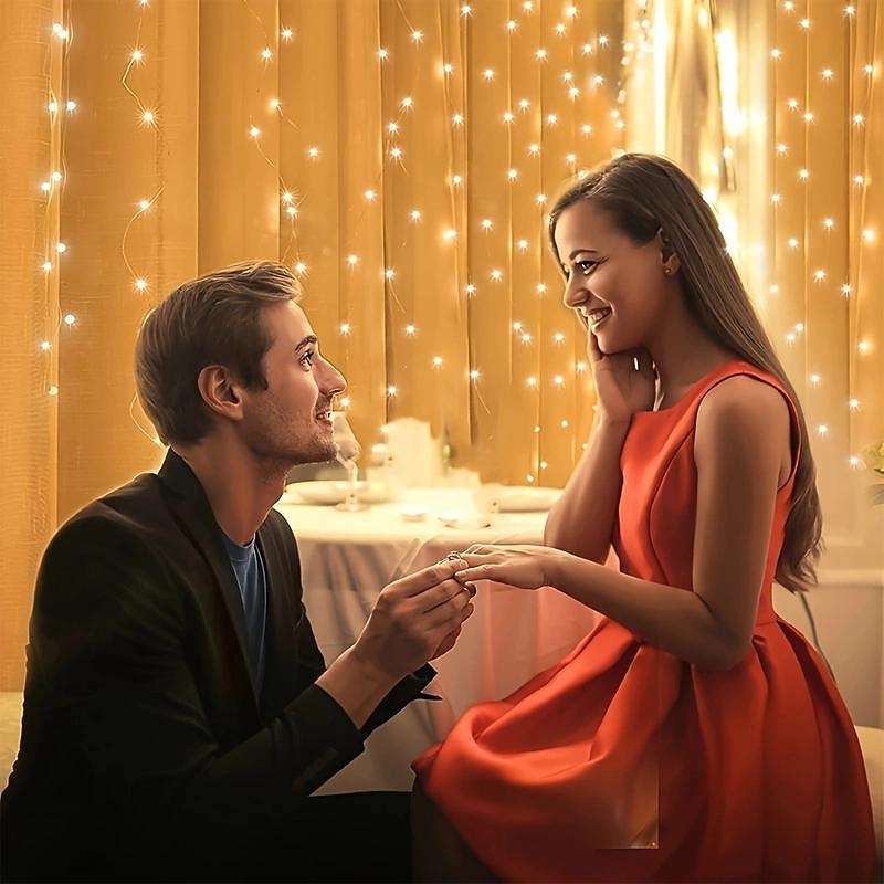 Garland Fairy String Lights, Colorful LED Curtain Lights for Christmas Holiday Decor3