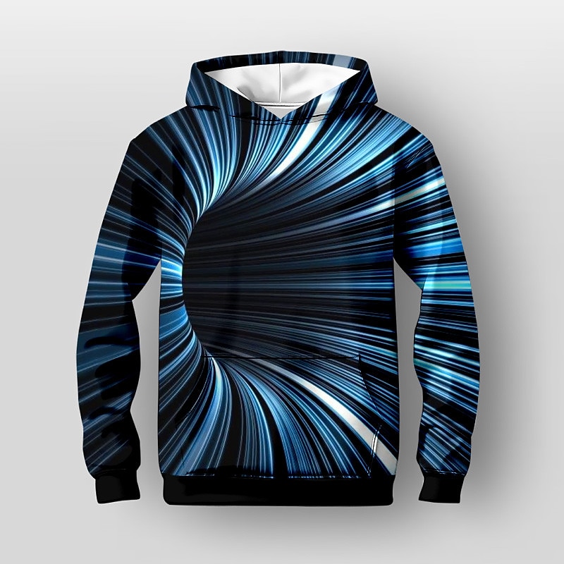 Boys 3D Graphic Hoodie Pullover Long Sleeve 3D Print Fall Winter Fashion Streetwear Cool Kids 3-12 Years Hooded Outdoor Casual Daily Regular Fit2