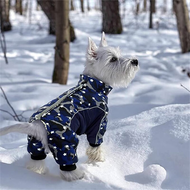 Dog Cat Coat Jacket Fashion Party Winter Reflective Waterproof Warm Breathable Washable Christmas Halloween Outdoor Casual Daily Dog Clothing for Bichon Frise Pomeranian Baby Pet Papillon Small3
