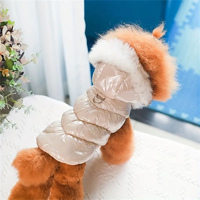 Dog Cat Coat Jacket Vest Sports & Outdoors Casual Winter Reflective Warm Breathable Soft Washable Outdoor Casual Daily Dog Clothing for Bichon Frise Pomeranian Baby Pet Papillon Small3