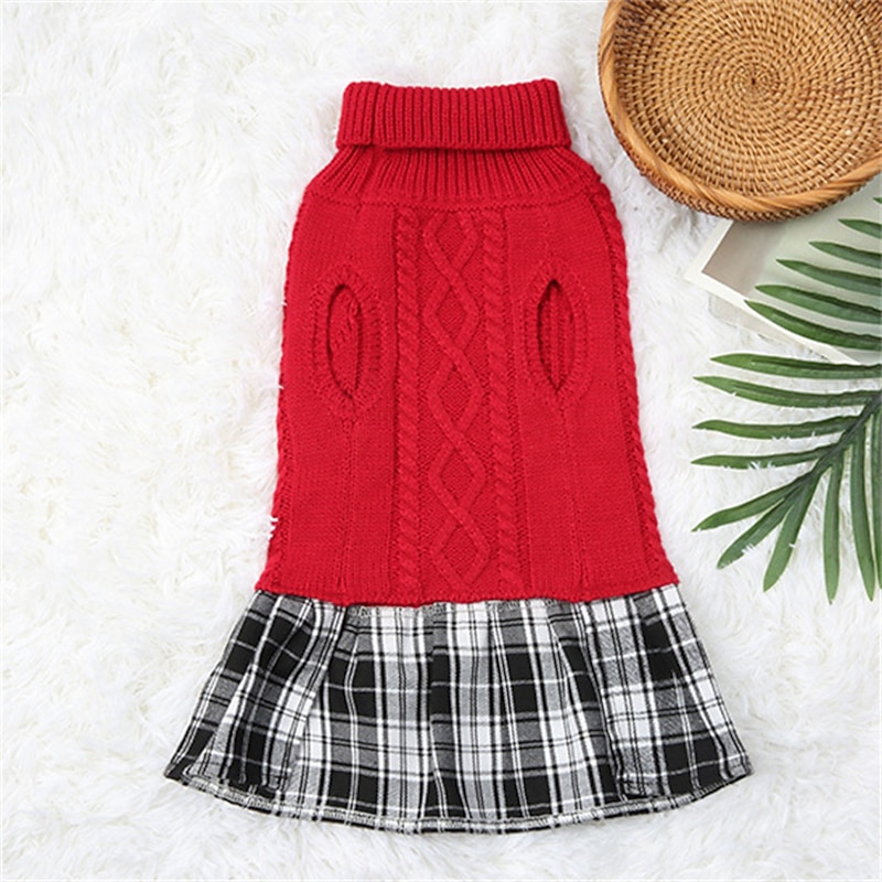 Dog Cat Dress Fashion Party Winter Warm Breathable Soft Washable Comfortable Christmas Halloween Christmas Outdoor Casual Daily Dog Clothing for Bichon Frise Pomeranian Baby Pet Papillon Small3