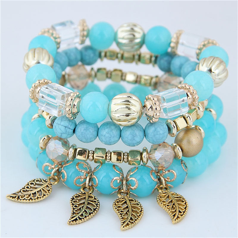 Women's Bead Bracelet Fancy Fashion Wedding Birthday Elegant Personalized Alloy Bracelet Jewelry Black / White / Pink For Party Evening Gift Birthday3