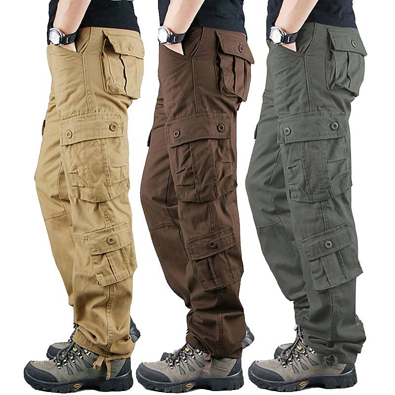 Men's Military Work Pants Hiking Cargo Pants Tactical Pants 8 Pockets Outdoor Ripstop Quick Dry Multi Pockets Breathable Cotton Combat Pants / Trousers Bottoms Army Green Black Blue Khaki