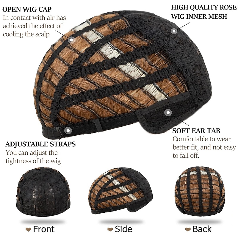 Short Brown Bob Wigs with Bangs Medium Length Brown Mixed Blonde Wigs for Women Wave Curly Synthetic Hair Wigs with Highlights4