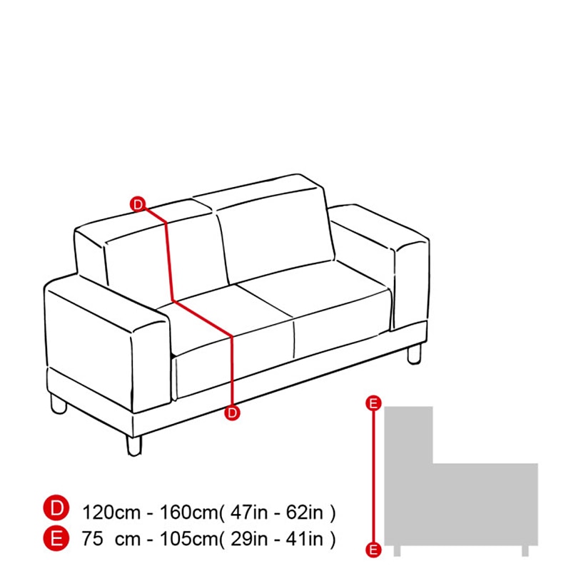 Sofa Cover Stretch Couch Cover Burgundy Sectional L Shape Sofa Slipcover Corner Case for Living Room 1/2/3/4 Seat2