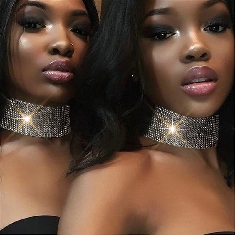 Metallic Sparkle Necklace Disco Fancy Dress Women's Party Club Pride Parade Adults' Necklace All Seasons