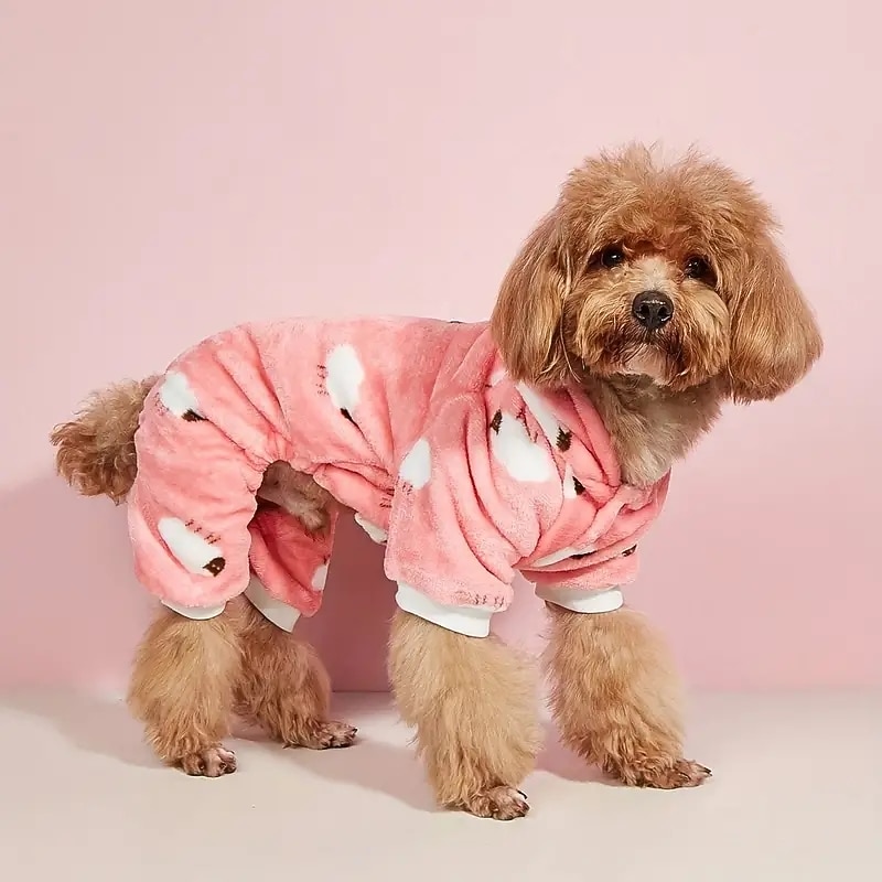 Dog Cat Pajamas Adorable Casual Winter Breathable Soft Washable Comfortable Outdoor Casual Daily Dog Clothing for Bichon Frise Pomeranian Baby Pet Papillon Small4