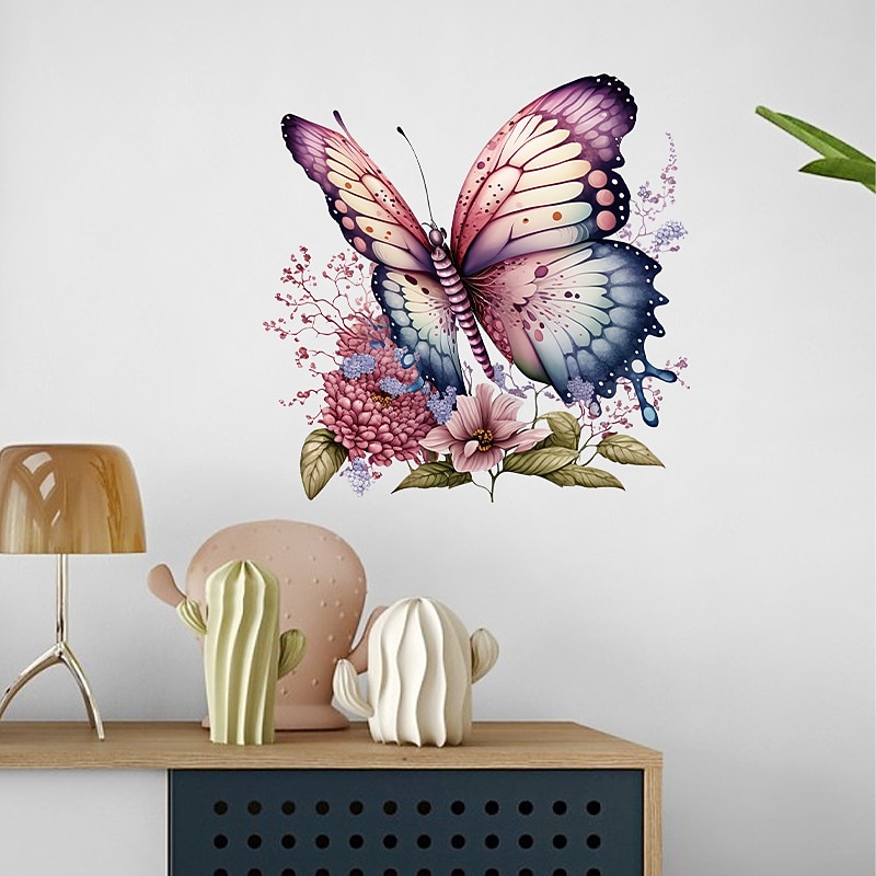 Butterfly Sticker Warm Bedroom Sticker Window Sticker Background Wall Decoration Toilet Sticker Tile Toilet Sticker Christmas Decoration Sticker2