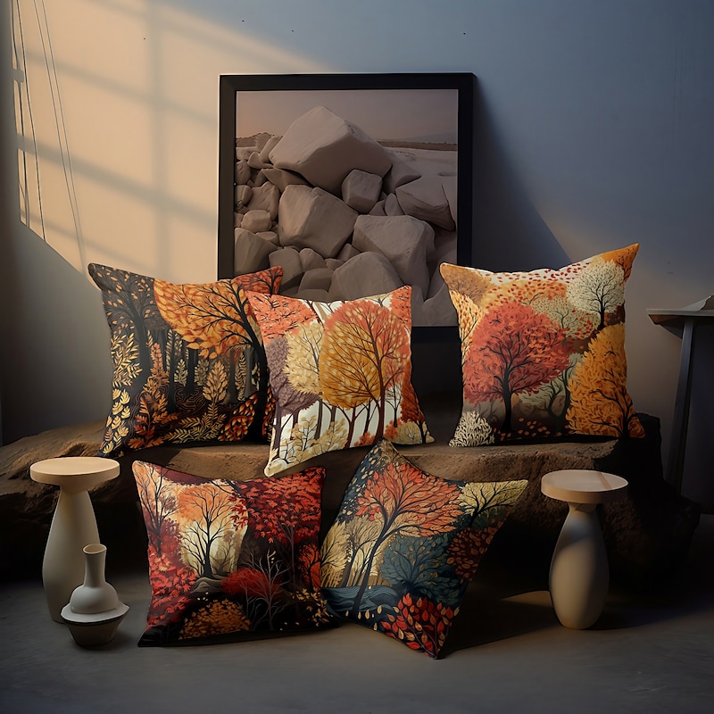 Art Forest Double Side Pillow Cover 1PC Soft Decorative Square Cushion Case Pillowcase for Bedroom Livingroom Sofa Couch Chair2