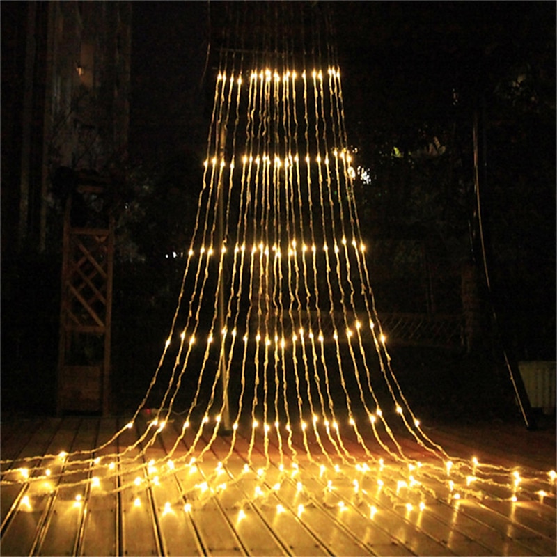 LED String Lights Waterfall Meteor Shower Rain String Light, Christmas/Halloween Led Festoon led Holiday Decorative Lights for Home Garland Curtain Decoration3