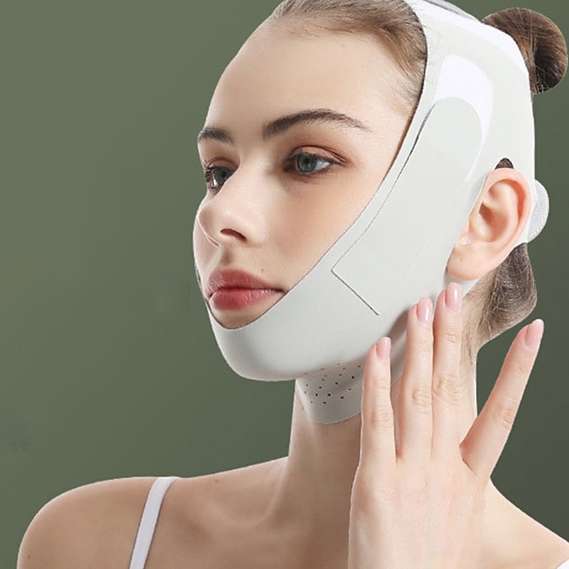 Reusable V Line Lifting Mask, Double Chin Reducer Chin Strap, Lift And Tighten The Face To Prevent Sagging, Ultra-thin Comfortable Reusable Summer Face Belt