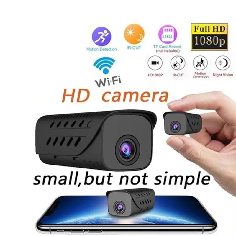 Portable 1080 HD Night Small Camera Mini Surveillance Camera No light HD intelligent night vision Camera record Video