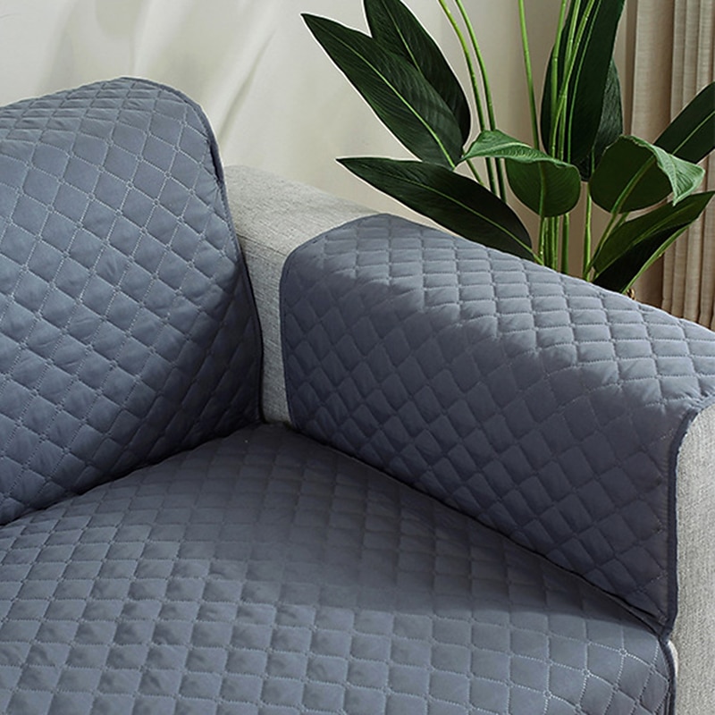 100% Waterproof Quilted Sofa Cover Burgundy for Dogs Pet, Couch Cushion Cover Sectional Sofa Throw Towel Slipcover, Anti Scratch Furniture Protector for Love Seat, Arm Chair4