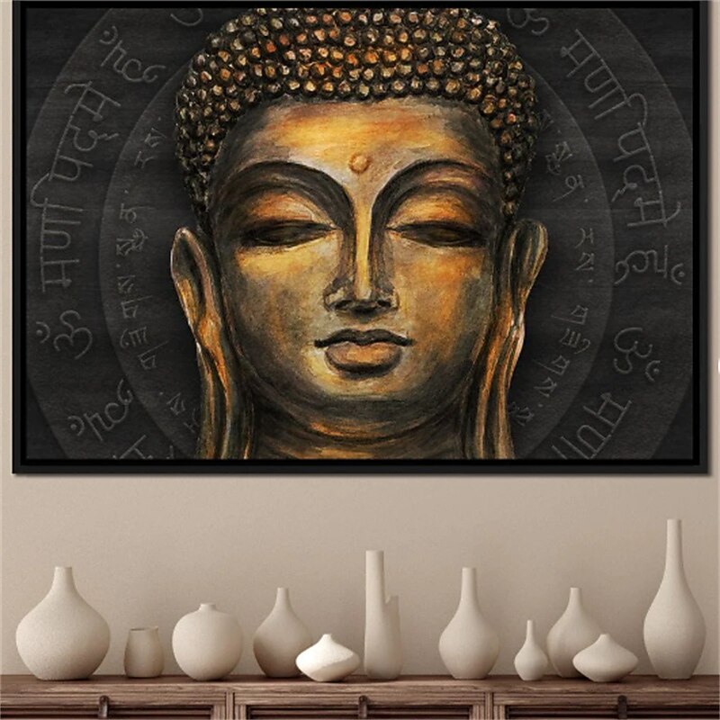 People Wall Art Canvas Traditional Buddha Prints and Posters Portrait Pictures Decorative Fabric Painting For Living Room Pictures No Frame2