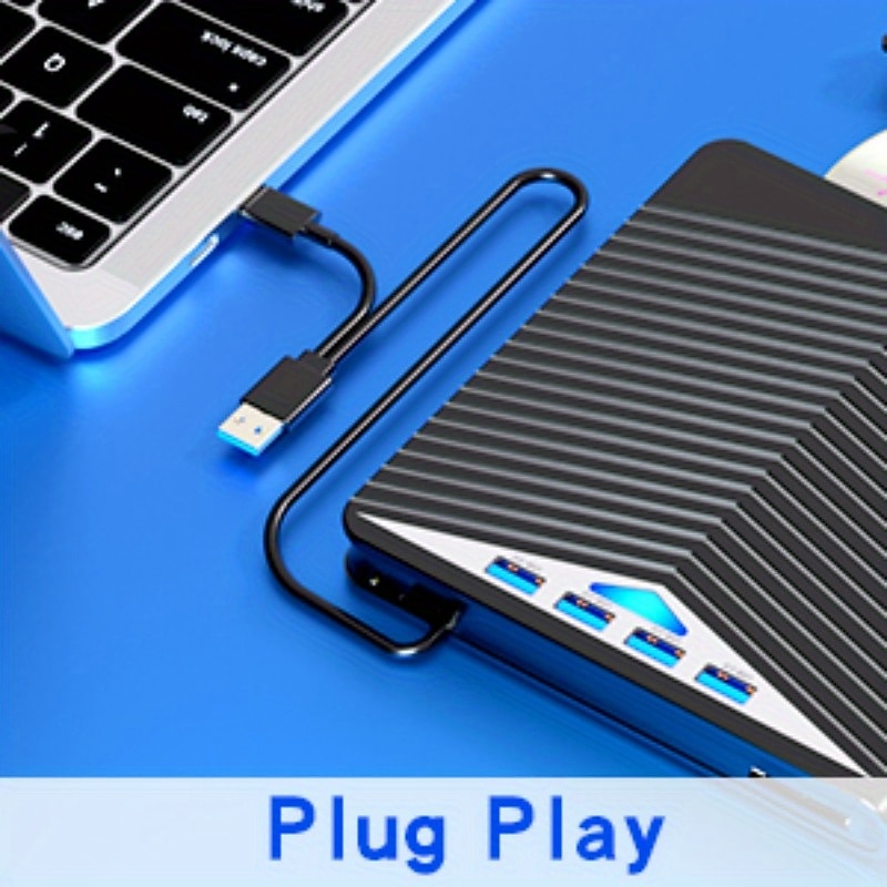 4 USB With LED Lights External CD/DVD Players For Personal Computers CD/DVD Players. Type-C Multi-function Extender Card Reader For Windows/Liunx/Mac Os/for Mac Book/Note Book/for I Mac/Mac OS/SE/ME3