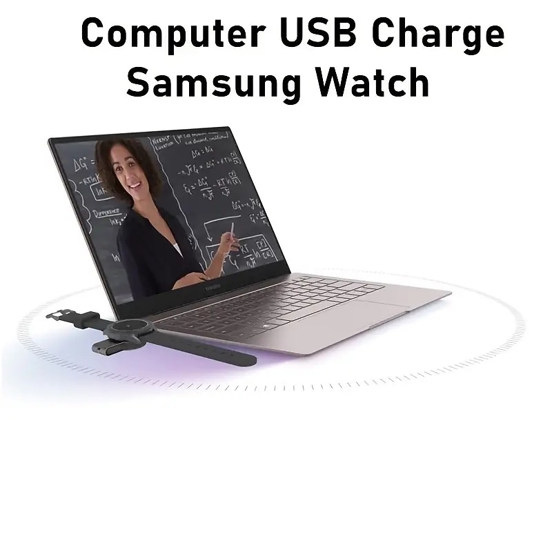 2 In 1 Wireless Charger For Samsung Galaxy Watch 5 Pro 4 3 Active 2 1 Classic Fast Charging Cable Dock Station USB Type C Portable Charger3