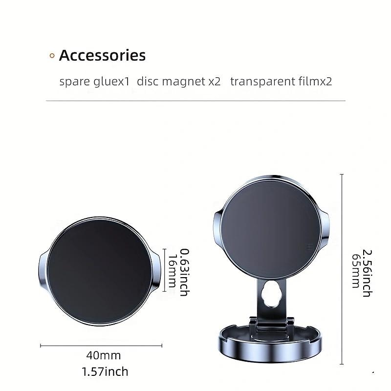 720° Rotating Magnetic Car Phone Holder Foldable Universal Stand For IPhone GPS2