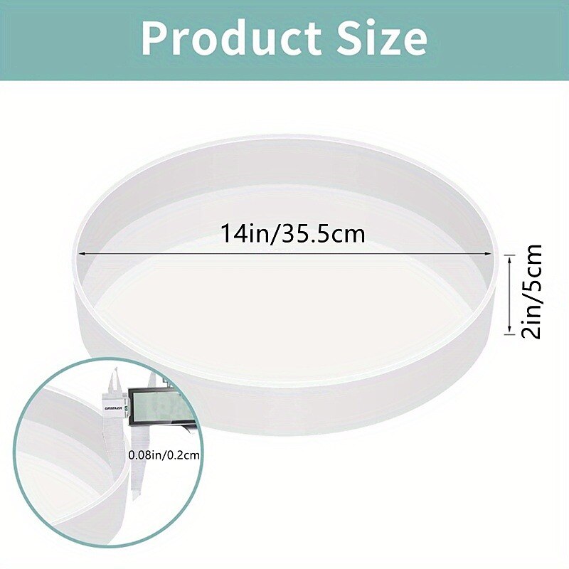 Oversize Resin Table Mold 14 Inch Round Silicone Epoxy Resin Molds For River Table DIY CraftsCutting Board Desktop Decoration2