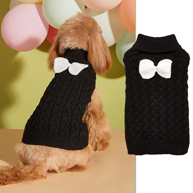 Dog Cat Sweater Jumper Classic Style Casual Winter Breathable Soft Washable Comfortable Christmas Outdoor Casual Daily Dog Clothing for Bichon Frise Pomeranian Baby Pet Papillon Small2
