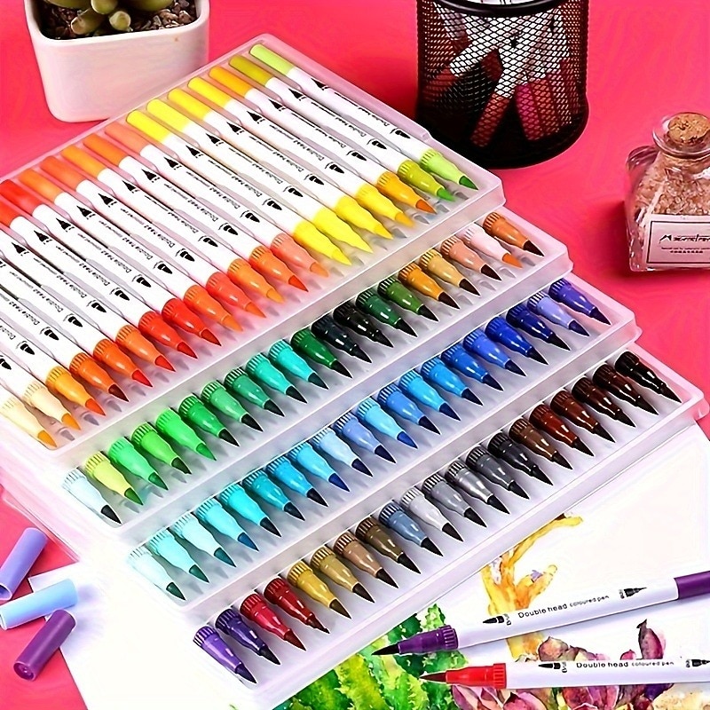 12/24/36/48/60//72/100/120 Colors Watercolor Brush Pen Colors Marker Pens Painting Drawing Art Supplies