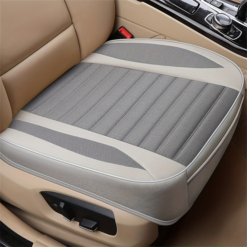 Car Seat Cover Full Cover Flax Cushion Seasons Universal Breathable For Most Four-Door Sedan Suv Ultra-Luxury Car