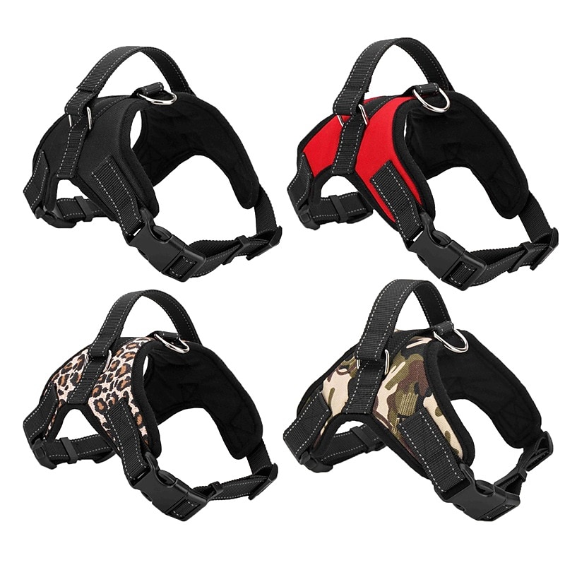 Small And Medium-sized Dog Explosion-proof Punch Collar Traction Rope With Gold Fur Leather Adjustable Pet Chest Strap