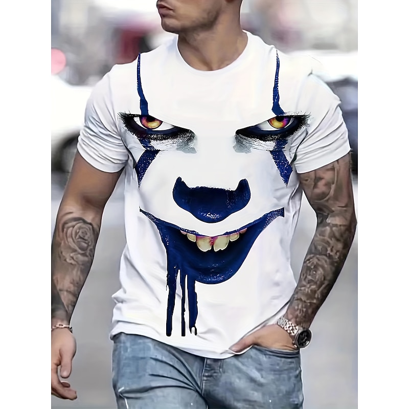 Funny Art the Clown T-shirt Print Funny Street Style For Men's Adults' 3D Print4